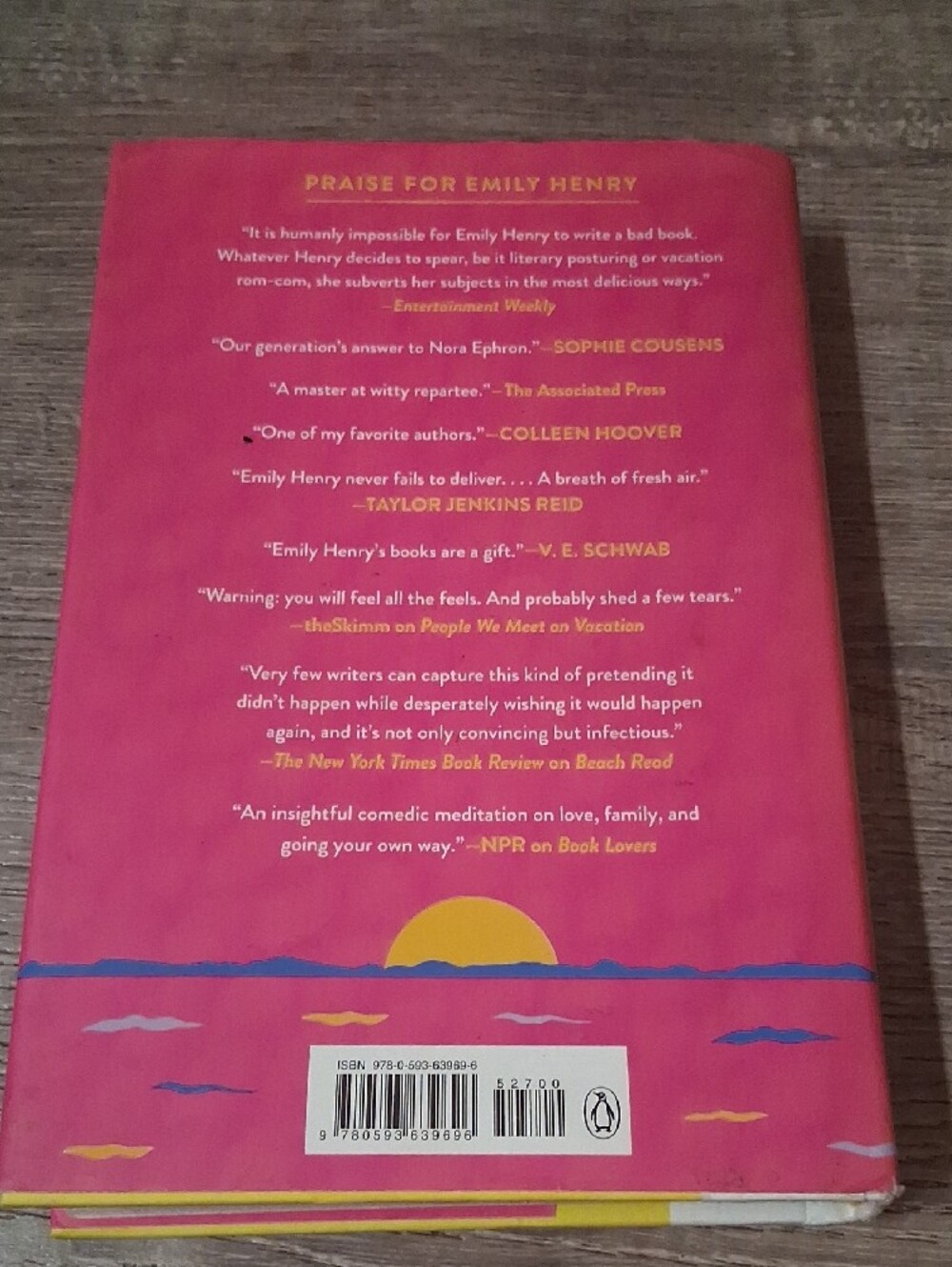 Emily Henry "Happy Place" Pink Hardcover Novel - Picture 3 of 7